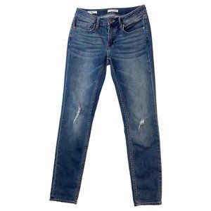 Vigoss Jeans Thompson Tomboy Stretch Mid-Rise Blue Denim Womens Size 27 Pants